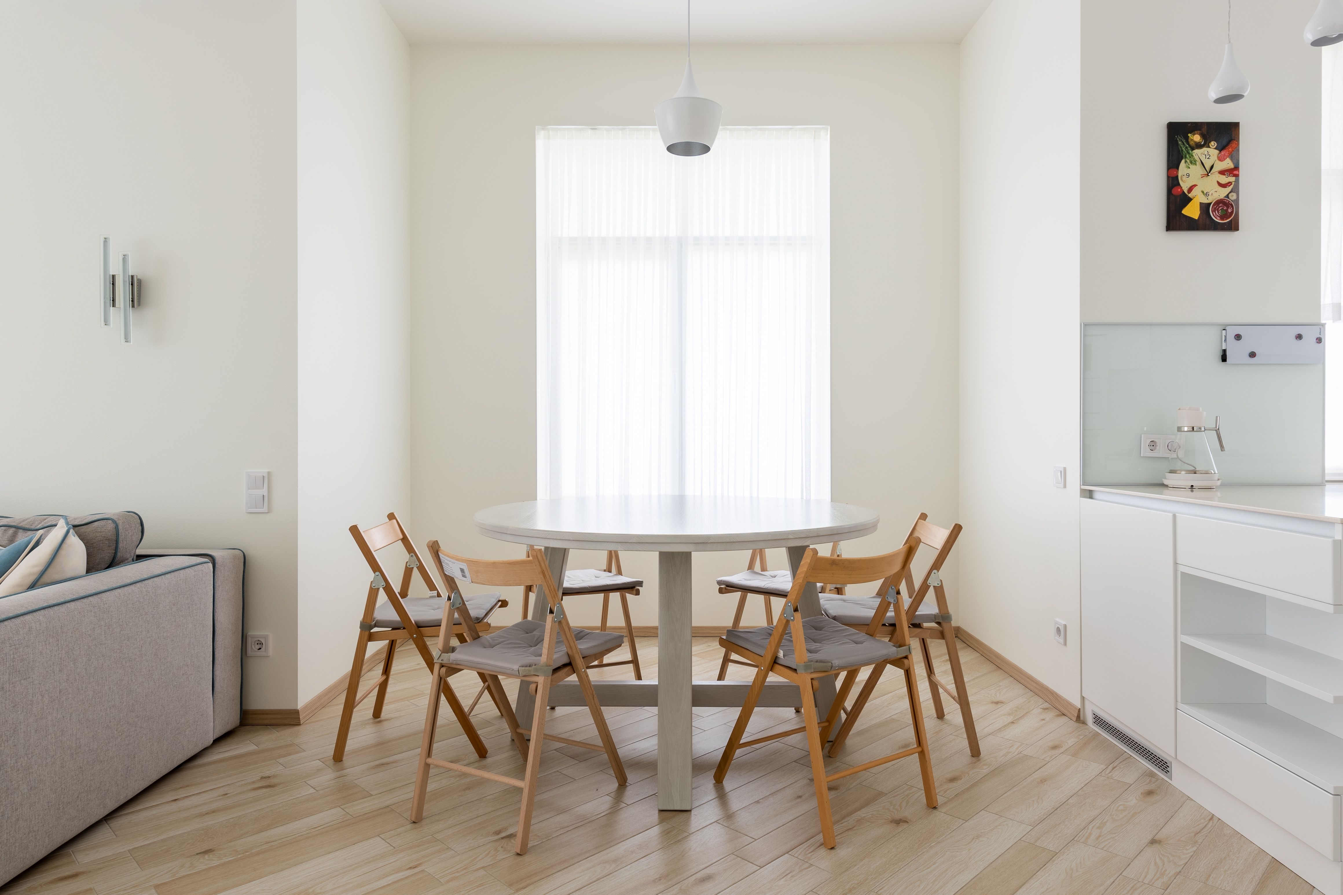 Illustrative stock photograph of an apartment living and dining room